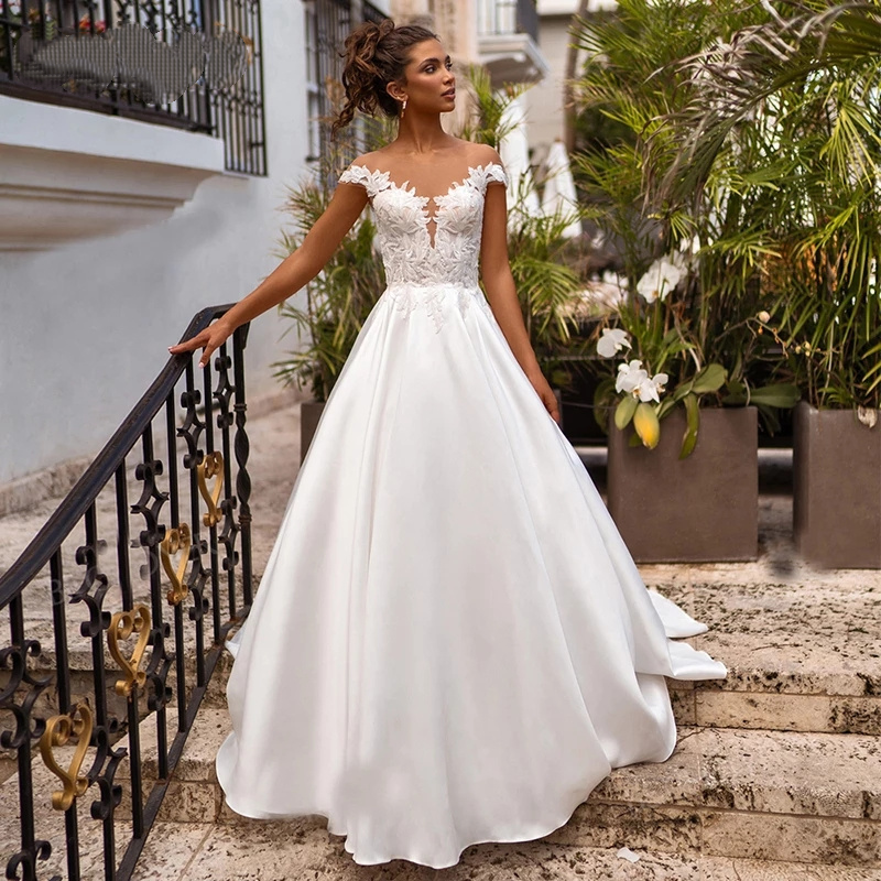 elegant wedding dress simple
